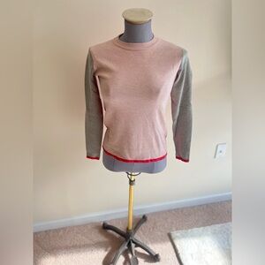 Peter Millar Two-Tone Color Block Crewneck Sweater XS Top LS Shirt Layering